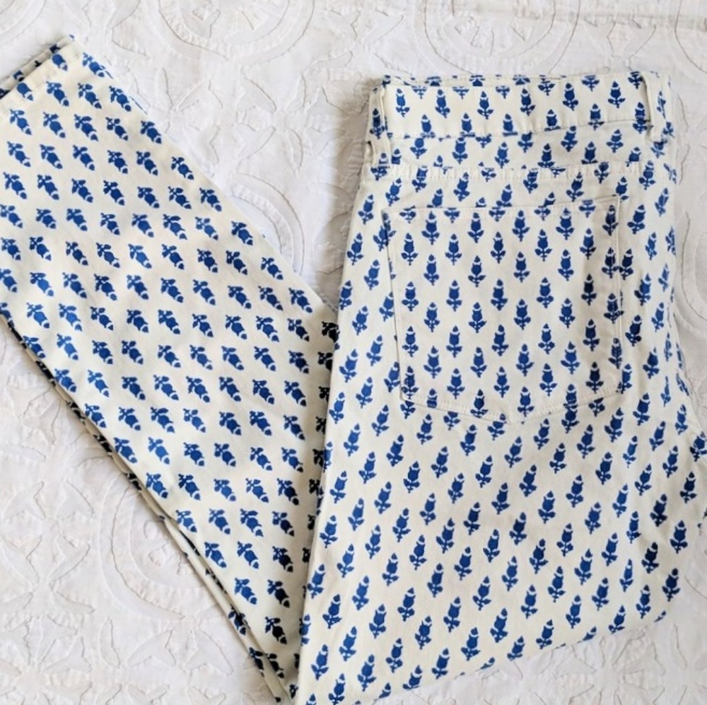 Jcrew toothpick printed denim size 31